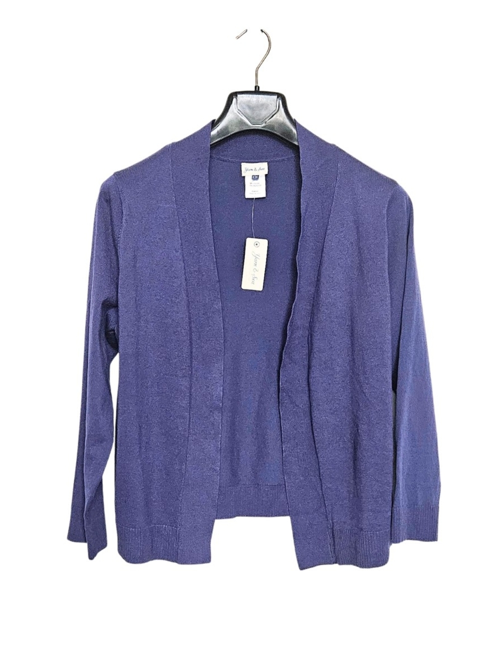 NWT Women's Plus Size 1X Open-Front Knit Cardigan